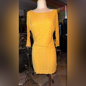 Forever 21 Yellow and Gray Dress